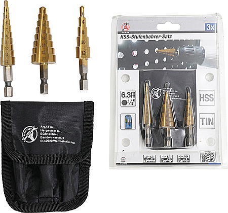 Black Friday - Set 3 burghie conice in trepte Titan, 3-12mm, BGS