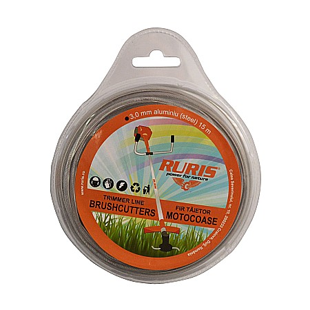 Întreținere casă și fermă - Fir trimmer 3 mm (aluminiu) 15m