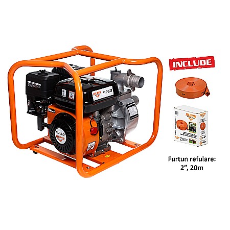 Întreținere casă și fermă - Motopompă RURIS MP50 + furtun refulare 2.0" 20 m
