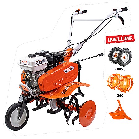 Întreținere casă și fermă - Motosapa DAC 7000K +roți cauciuc 4.00-8 + rariță ajustabilă + roți metalice 350 fără manicot+ set contragreutăți 10 kg