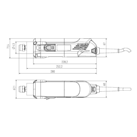 AMB (Kress) 06082806, Motor pentru frezare 1400FME-P DI, 3500 - 25000 rpm, 1400W, + bucsa ER16 8mm [5]