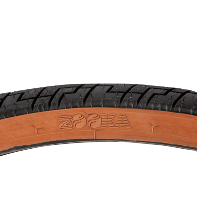 Anvelopa bicicleta 28x1-5/8x1-3/8", ETRTO 37-622, model FIZER, negru/maro, profil Street [6]