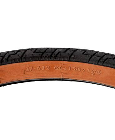 Anvelopa bicicleta 28x1-5/8x1-3/8", ETRTO 37-622, model FIZER, negru/maro, profil Street [2]