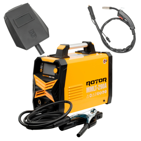  Invertoare de sudura - Aparat de sudura cu sarma si electrod MIG, MMA, TIG , LCD Color ROTOR MMLT-290A, 3.6 kW, 290 A
