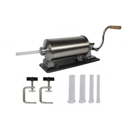 Întreținere casă și fermă - Aparat facut Carnati Elefant KY-2010PA, 5,5 kg, metal/inox, Orizontal/Rabatabil 4 palnii, prindere de masa