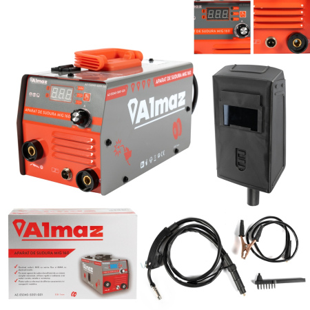 Aparate de sudura - Aparat sudura Almaz, MMA+FCAW(doar sudura sarma flux), intensitate maxima 160A, afisaj digital