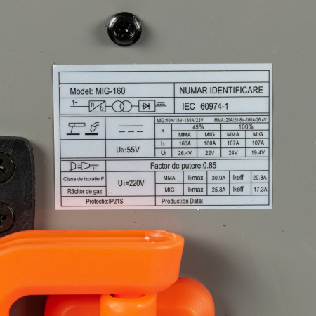 Aparat sudura Almaz, MMA+FCAW(doar sudura sarma flux), intensitate maxima 160A, afisaj digital [3]
