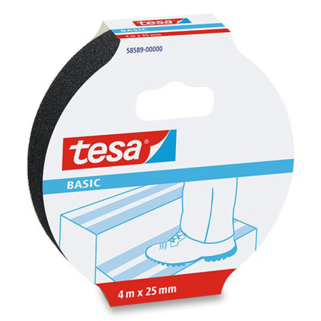 Constructii - BANDA ADEZIVA ANTIDERAPANTA BASIC 25MM / 4M - NEGRU