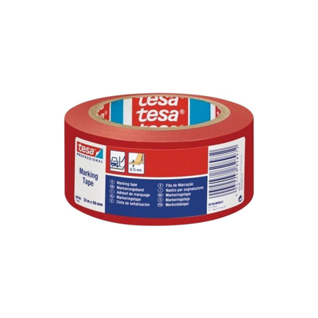 Benzi securizare - BANDA ADEZIVA MARCARE 50MM / 33M - ROSU/ROSU