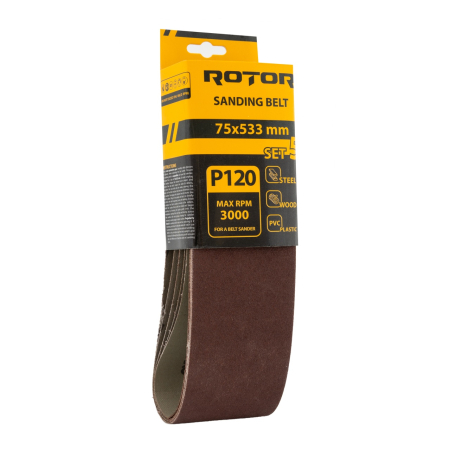 Întreținere casă și fermă - Banda de slefuit ROTOR P120 75*533 set 5