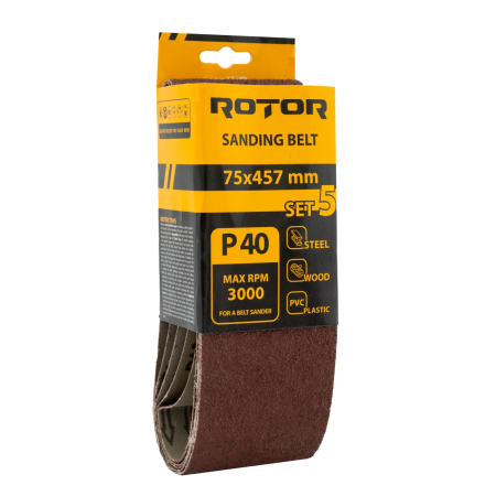 Întreținere casă și fermă - Banda de slefuit ROTOR P40 75*457 set 5