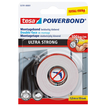 Constructii - BANDA DUBLUADEZIVA MONTARE ULTRA EXTREMA 19MM / 1.5M