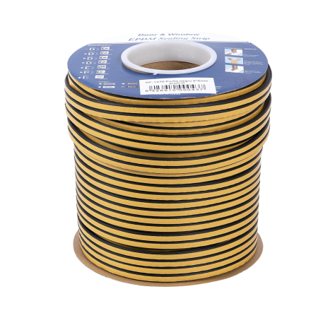 Constructii - Banda Etansare Purfix 9*6MM profil D NEGRU