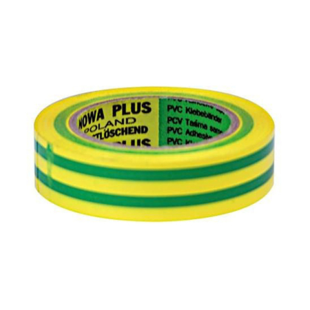 Benzi izolatoarea - BANDA IZOLATOARE ATESTATA 19X0.15MM / 20M VERDE-GALBEN