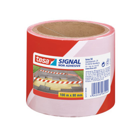 Benzi securizare - BANDA MARCARE 80MM / 100M - ROSU/ALB