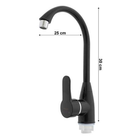 Baterie bucatarie din plastic PLAMIX Mario-011 Black [1]