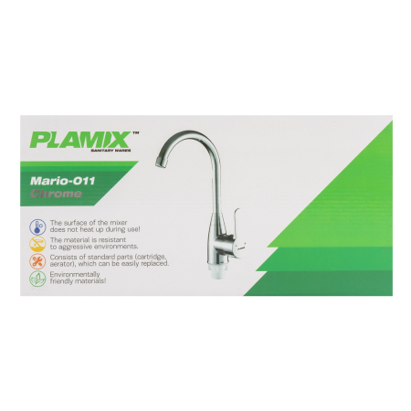 Baterie bucatarie din plastic PLAMIX Mario-011 Chrome [4]