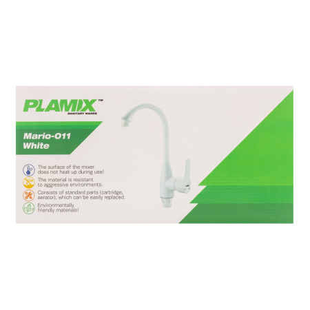 Baterie bucatarie din plastic PLAMIX Mario-011 White [4]