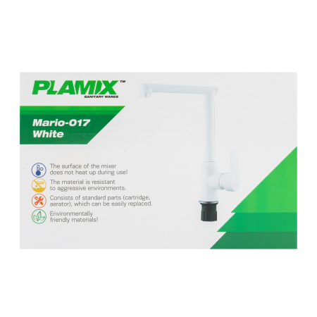Baterie bucatarie din plastic PLAMIX Mario-017 White [4]