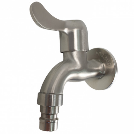 Baterie lavoar apa rece MIXXUS BIB-02 din otel inoxidabil, Monocomanda, Racorduri incluse [2]
