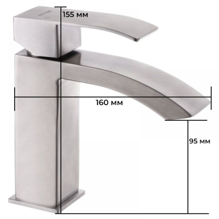 Baterie lavoar Mixxus AMA-001, culoare crom [1]