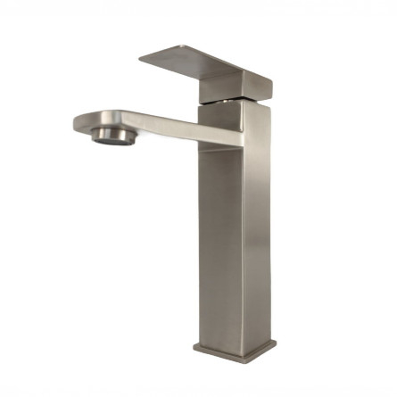 Baterie lavoar MIXXUS KUB-001-HIGH din otel inoxidabil, Monocomanda, Racorduri incluse [3]