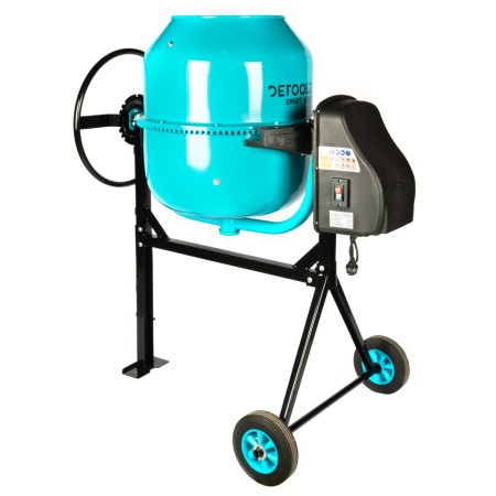 Betoniera Detoolz 200L, 1200W, cu roti si coroana de fonta [7]
