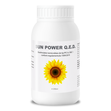Agricultura ecologică - Biostimulator organic lichid pentru floarea soarelui, Sun Power Q.E.D.