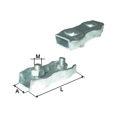 Accesorii fixare si siguranta - BRIDA FIXARE DUBLA M4 / 7X35MM