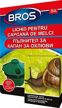 Antidaunatori - Rezervă lichidă capcană melci și limacsi (5 ml), Bros