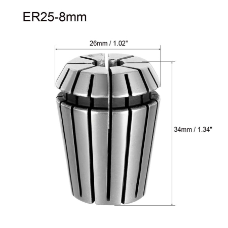 Bucsa elastica ER25, prindere 8.0 mm [1]