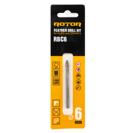 Burghiu ceramica, sticla 6mm ROTOR RBC6 [2]