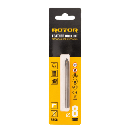Burghiu ceramica, sticla 8mm ROTOR RBC8 [2]