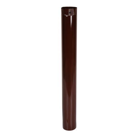Incalzire pe Lemne - Burlan recuperator caldura rotund ø130mm Maro Mat