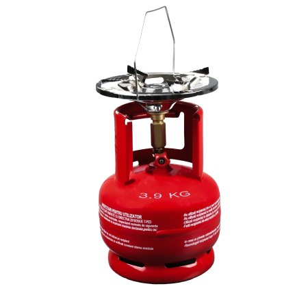 Întreținere casă și fermă - Butelie camping cu arzator din metal cu talpa si guler de protectie pentru conector 5L ELEFANT