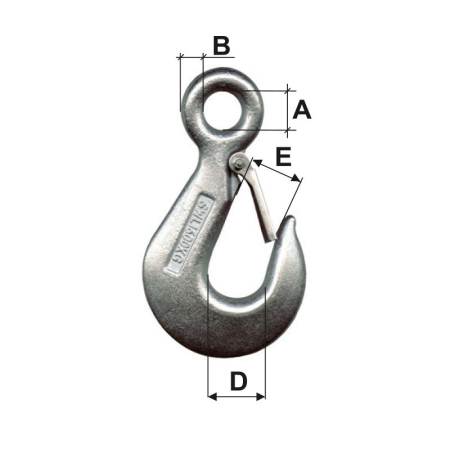 Accesorii fixare si siguranta - CARLIG ZINCAT SECURIZAT 500KG / 12.5MM/24MM