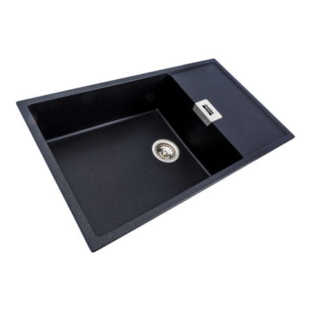Chiuveta de bucatarie Elefant Premium Diamond Negru metalic, 856x500mm [2]
