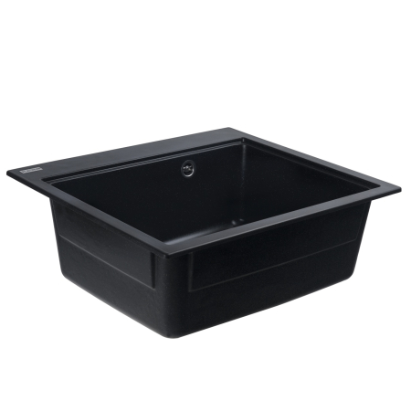 Chiuveta din compozit de granit pentru bucatarie ELEFANT PREMIUM 5852 VESTA Negru metalic 580 x 518 mm [5]