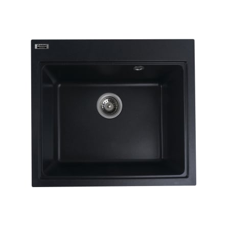 Chiuveta din compozit de granit pentru bucatarie ELEFANT PREMIUM 5852 VESTA Negru metalic 580 x 518 mm [0]
