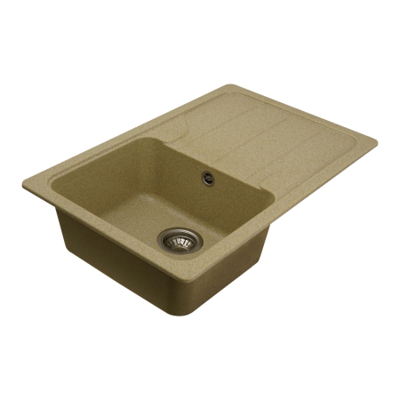 Chiuveta din compozit de granit pentru bucatarie ELEFANT PREMIUM 7850 VERONA Bej 775 x 495 mm [4]