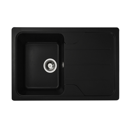Întreținere casă și fermă - Chiuveta din compozit de granit pentru bucatarie ELEFANT PREMIUM 7850 VERONA Negru 775 x 495 mm