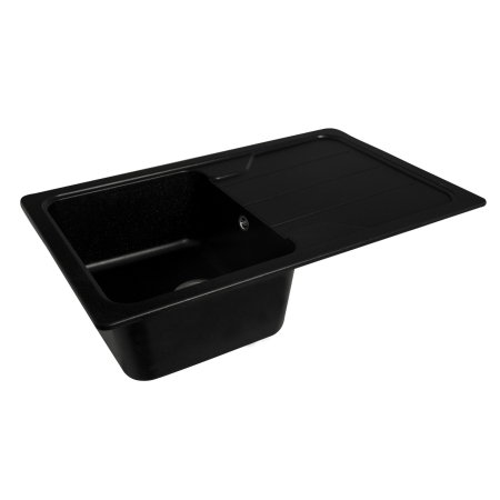 Chiuveta din compozit de granit pentru bucatarie Negru metalic ELEFANT PREMIUM 7850 VERONA 775 x 495 mm [3]