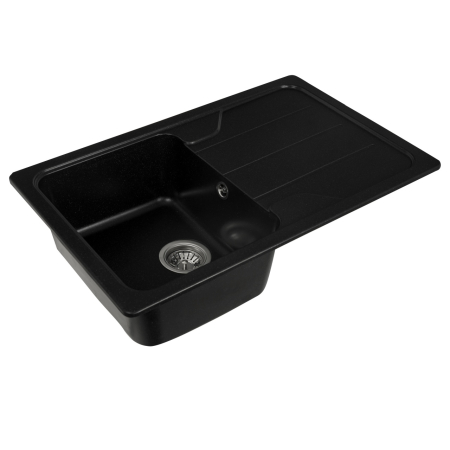 Chiuveta din compozit de granit pentru bucatarie Negru metalic ELEFANT PREMIUM 7850 VERONA 775 x 495 mm [4]