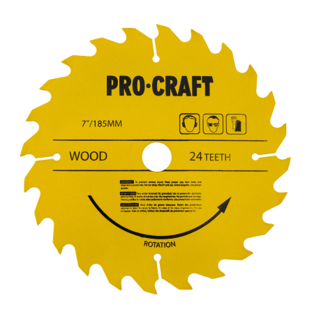 Circular electric de mana Procraft KR2300, 2.3 kW, 185 mm, 5000 rot/min [5]