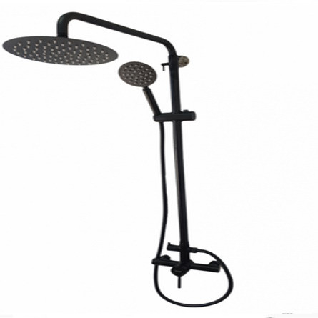 Coloana de dus MIXXUS SUS-003-J BLACK 20 cm baterie si para, monocomanda, furtun flexibil [4]