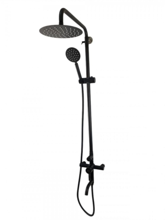 Coloana de dus Mixxus SUS-009-J NEGRU, 120 cm baterie si para, monocomanda, furtun flexibil [3]