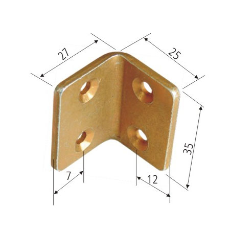 Feronerie - COLTAR METALIC DREPTUNGHIULAR 35/25X27MM