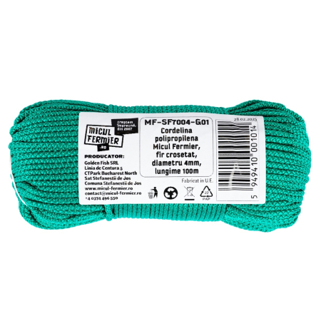 Cordelina polipropilena Micul Fermier, fir crosetat, diametru 4mm, lungime 100m [2]