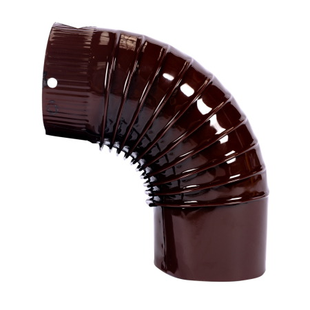 Casă - Cot pentru soba pe lemne, 90˚, 120mm, Maro