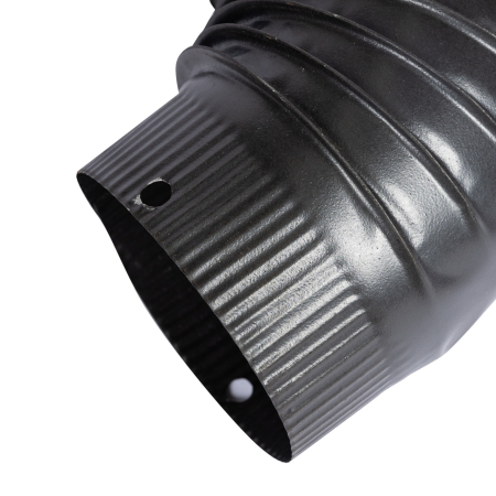 Cot pentru soba pe lemne, 90˚, 130mm, Gri mat [2]